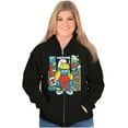 thumbnail image 1 of Smurfette Cute Kung Fu Smurf Otaku Zip Hoodie Sweatshirt Women Brisco Brands S, 1 of 6