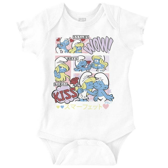Smurfette Cute Romantic Smurfs Manga Bodysuit Jumper Girls Infant Baby Brisco Brands 18M