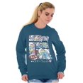 thumbnail image 1 of Smurfette Cute Romantic Smurfs Manga Women Crewneck Sweatshirt Brisco Brands 4X, 1 of 6