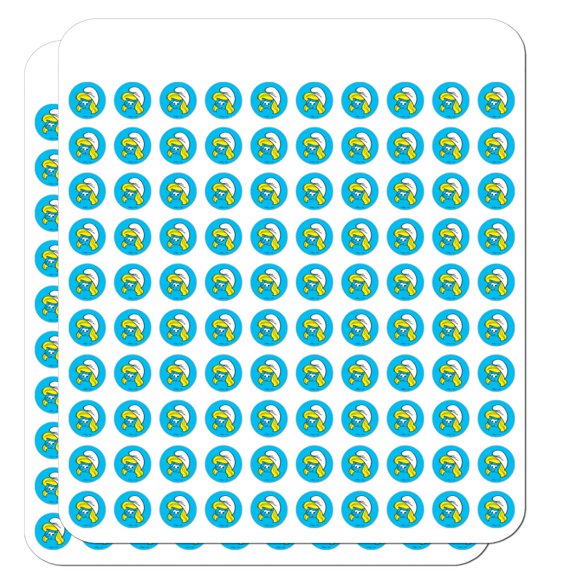 Smurfette Face Planner Calendar Scrapbooking Crafting Stickers