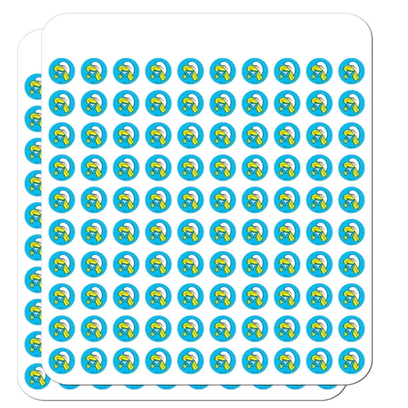 Smurfette Face Planner Calendar Scrapbooking Crafting Stickers