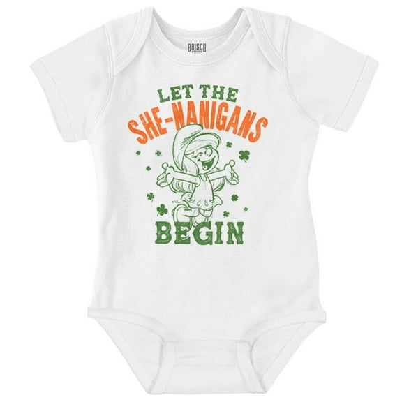 Smurfette Let The She-Nanigans Begin Bodysuit Jumper Girls Infant Baby Brisco Brands 18M