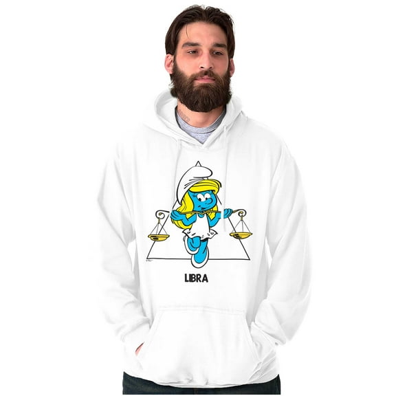 Smurfette Libra Scales Zodiac Sign Hoodie Sweatshirt Women Men Brisco Brands L