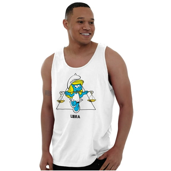 Smurfette Libra Scales Zodiac Sign Tank Top T Shirts Men Women Brisco Brands S