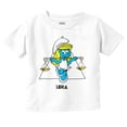 thumbnail image 1 of Smurfette Libra Scales Zodiac Sign Toddler Boy Girl T Shirt Infant Toddler Brisco Brands 6M, 1 of 1