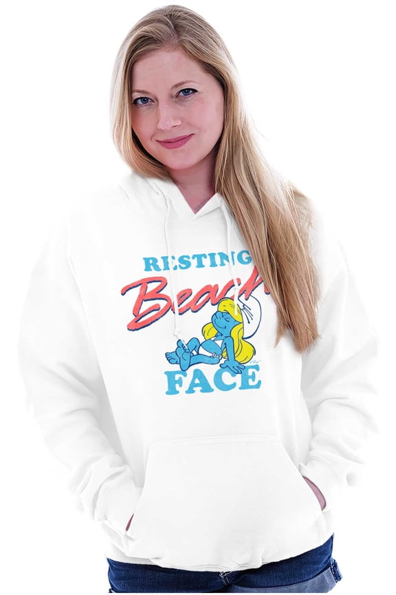 Smurfette Resting Beach Face Smurfs Hoodie Sweatshirt Women Brisco Brands M