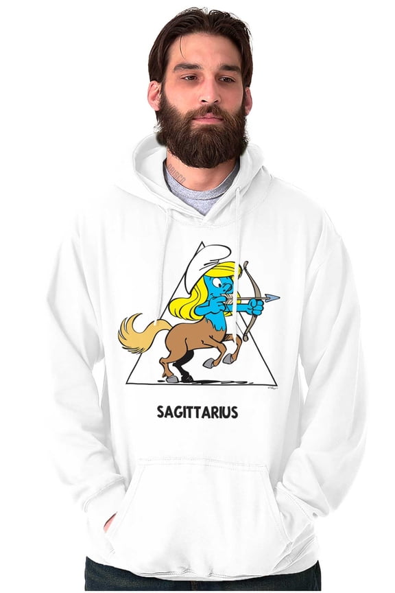 Smurfette Sagittarius Zodiac Sign Hoodie Sweatshirt Women Men Brisco Brands L