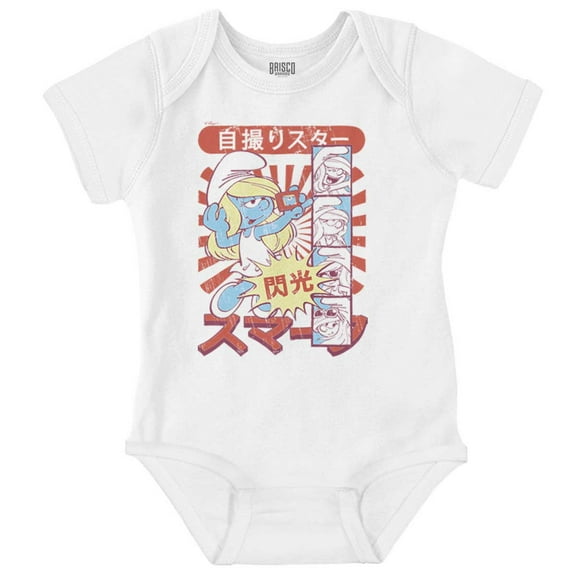 Smurfette Selfie Cute Smurf Fan Otaku Bodysuit Jumper Girls Infant Baby Brisco Brands 24M