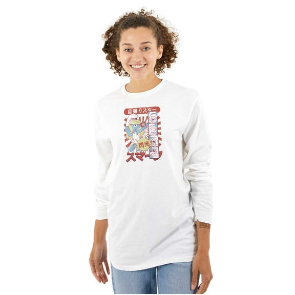 Smurfette Selfie Cute Smurf Fan Otaku Women's Long Sleeve T Shirt Brisco Brands S