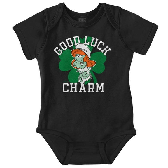 Smurfette St Paddys Good Luck Charm Bodysuit Jumper Girls Infant Baby Brisco Brands 12M