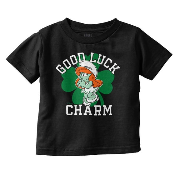Smurfette St Paddys Good Luck Charm Youth T Shirt Tee Girls Infant Toddler Brisco Brands 12M