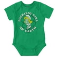 thumbnail image 1 of Smurfette St Paddys Luckiest Girl Bodysuit Jumper Girls Infant Baby Brisco Brands 12M, 1 of 7