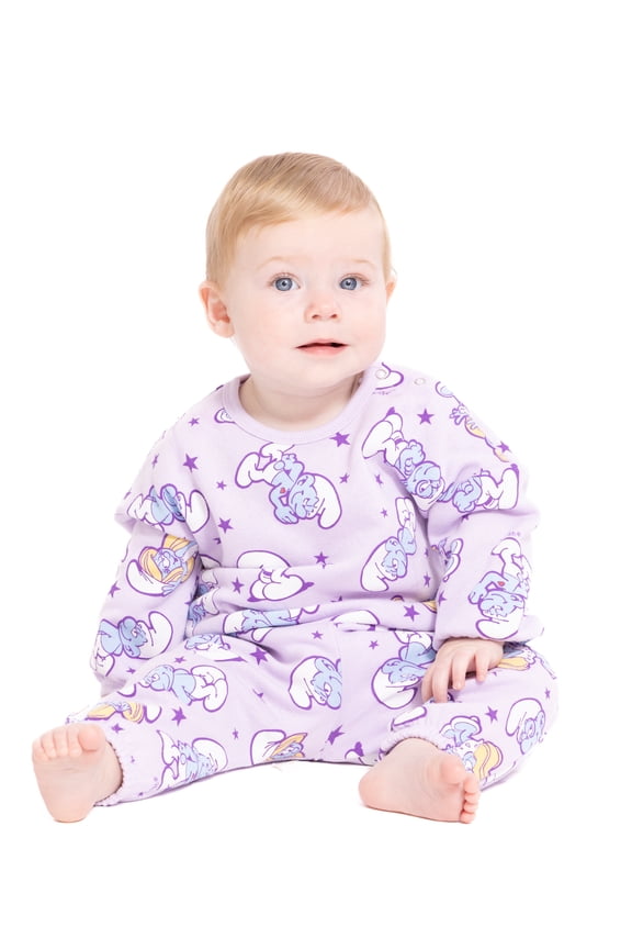 Smurfs Baby Boys or Girls Bubble Sleeve Printed Sweatshirt and Joggers Set, 2-Piece, Sizes 0/3M-24M