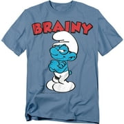 Smurfs T-Shirt Brainy Unisex Graphic Tee For Men & Women Carolina Blue