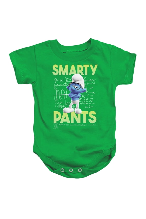 Smurfs Brainy Unisex Infant Snap Suit for Baby,Brainy Kelly Green,12 Months