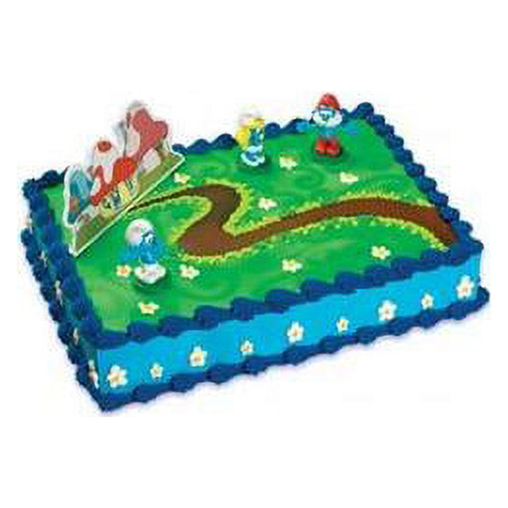 12pcs Smurfs Cake Ornaments Small Mushroom Elf Cute Children Toys Birthday  Cake Gift Character Model 5cm