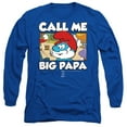 thumbnail image 1 of Smurfs Call Me Big Papa Unisex Adult Long-Sleeve T Shirt,Call Me Big Papa Royal Blue,Large, 1 of 2