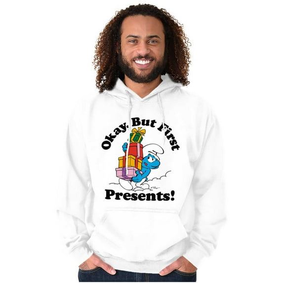 Smurfs Cartoon Christmas Presents Unisex Plus Size Hoodie Brisco Brands 2X