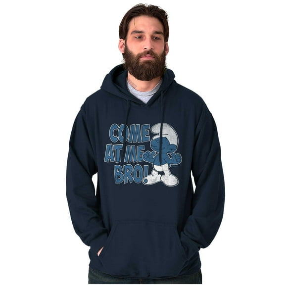 Smurfs Cartoon Come At Me Bro Funny Hoodie Sweatshirt Women Men Brisco Brands L