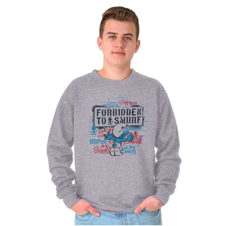 Smurfs Cartoon Cool Urban Graffiti Sweatshirt for Men or Women Brisco Brands S