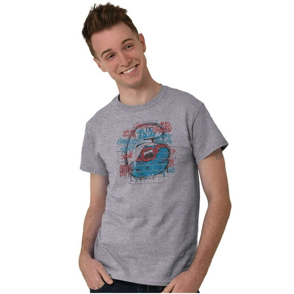 Smurfs Cartoon Hipster Sunglasses Men's Graphic T Shirt Tees Brisco Brands L