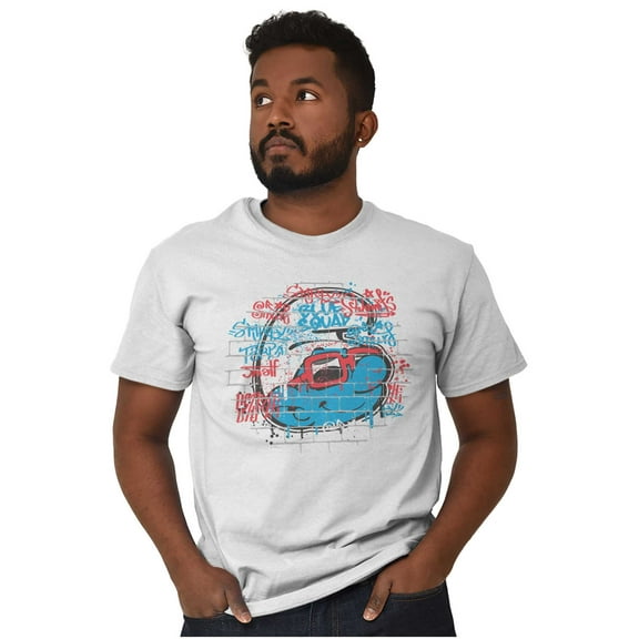 Smurfs Cartoon Hipster Sunglasses Men's Graphic T Shirt Tees Brisco Brands M