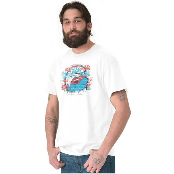 Smurfs Cartoon Hipster Sunglasses Men's Graphic T Shirt Tees Brisco Brands S