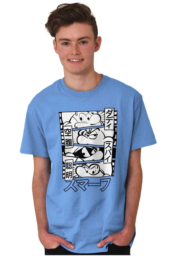 Smurfs Cartoon Manga Panel Aesthetic Men's Graphic T Shirt Tees Brisco Brands S
