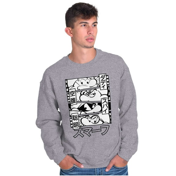 Smurfs Cartoon Manga Panel Aesthetic Sweatshirt for Men or Women Brisco Brands M
