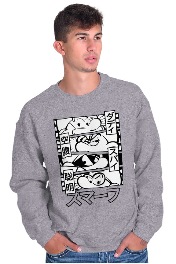 Cartoon Manga Panel Aesthetic Sweatshirt for Men or Women Brisco Brands S