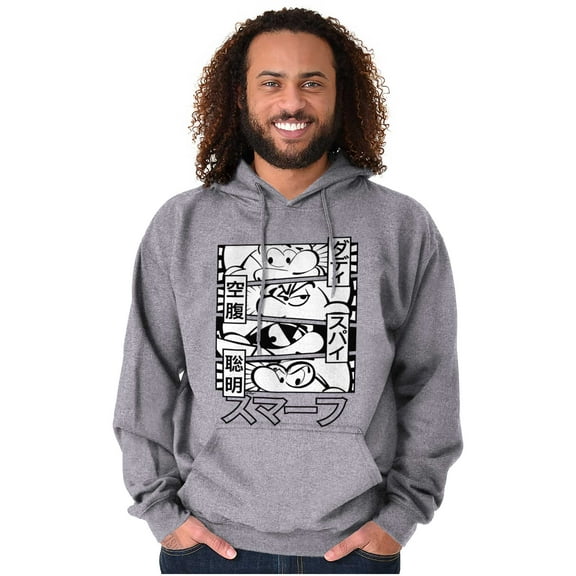 Smurfs Cartoon Manga Panel Aesthetic Unisex Plus Size Hoodie Brisco Brands 3X