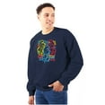 thumbnail image 1 of Smurfs Characters Retro 90s Graffiti Sweatshirt for Men or Women Brisco Brands S, 1 of 6
