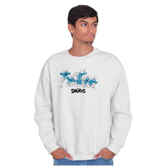 Smurfs Characters Retro Squad Goals Sweatshirt for Men or Women Brisco Brands X