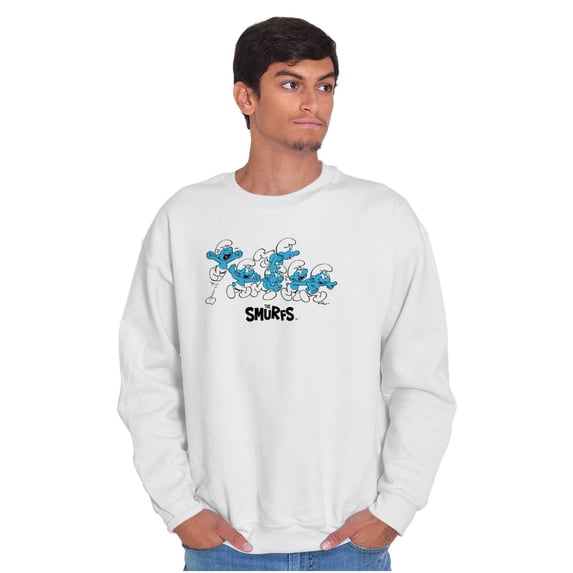 Smurfs Characters Retro Squad Goals Sweatshirt for Men or Women Brisco Brands X