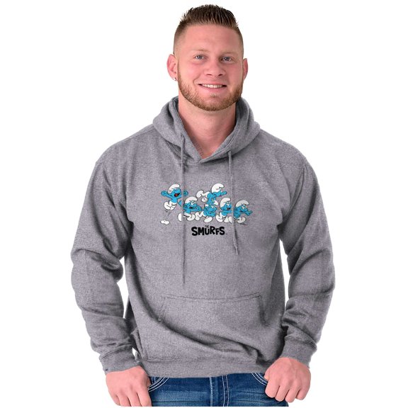 Smurfs Characters Retro Squad Goals Unisex Plus Size Hoodie Brisco Brands 3X