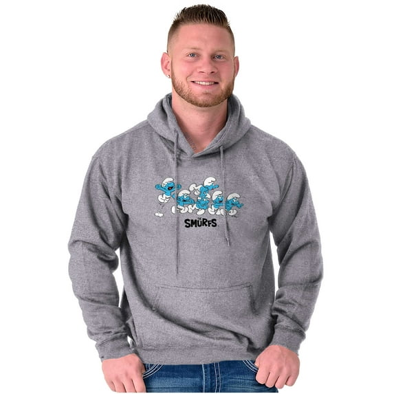 Smurfs Characters Retro Squad Goals Unisex Plus Size Hoodie Brisco Brands 5X