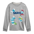 thumbnail image 1 of Smurfs - Classic Faux Hit Boys' Long Sleeve Graphic T-Shirt, 1 of 4