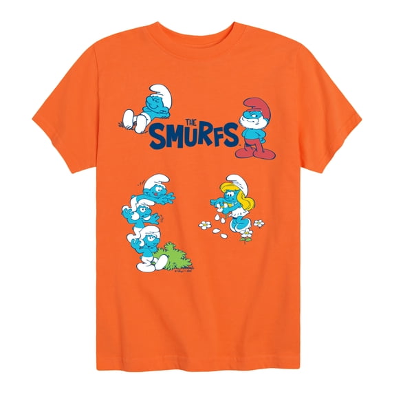 Smurfs - Classic Faux Hit - Youth Boys Short Sleeve Graphic T-Shirt