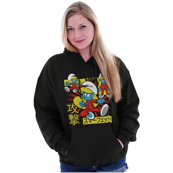 Smurfs Cute Kung Fu Smurfette Otaku Hoodie Sweatshirt Women Brisco Brands S