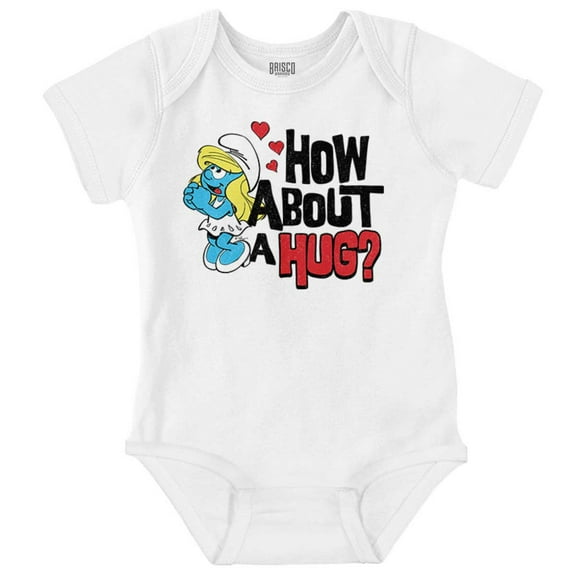 Smurfs Cute Smurfette How About a Hug Bodysuit Jumper Girls Infant Baby Brisco Brands NB