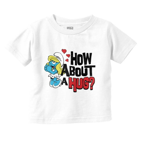 Smurfs Cute Smurfette How About a Hug Youth T Shirt Tee Girls Infant Toddler Brisco Brands 18M