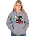 thumbnail image 1 of Smurfs Cute Smurfette How About a Hug Zip Hoodie Sweatshirt Women Brisco Brands S, 1 of 6
