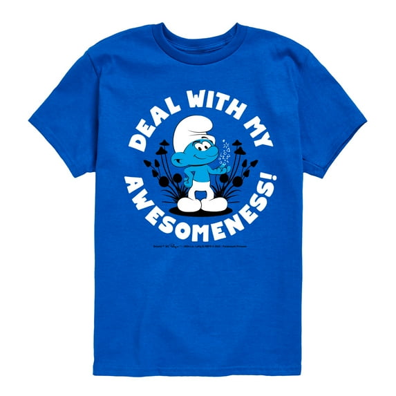 Smurfs - Deal Awesomeness - Kids Youth Short Sleeve Tee
