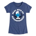 thumbnail image 1 of Smurfs - Deal Awesomeness - Toddler And Youth Girls Fitted Short Sleeve Graphic T-Shirt, 1 of 4