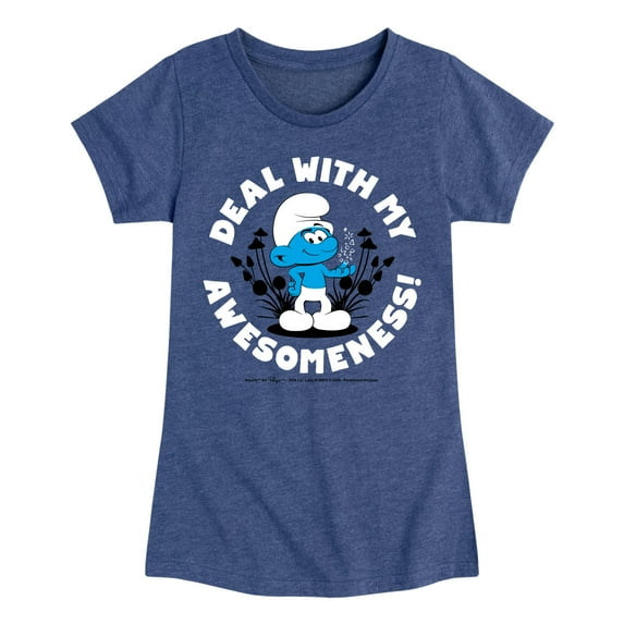 Smurfs - Deal Awesomeness - Toddler And Youth Girls Fitted Short Sleeve Graphic T-Shirt