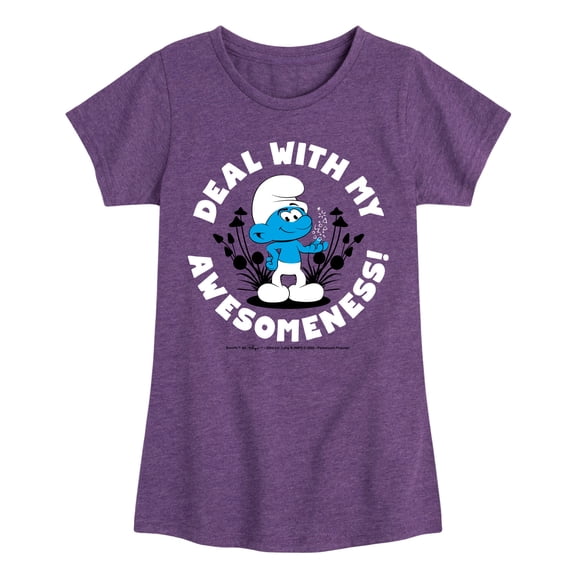 Smurfs - Deal Awesomeness - Toddler And Youth Girls Fitted Short Sleeve Graphic T-Shirt