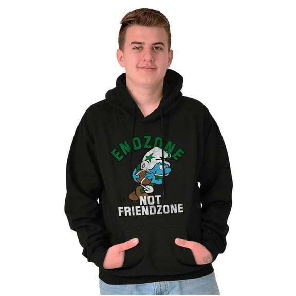 Smurfs Endzone not Friendzone Funny Hoodie Hooded Sweatshirt Men Brisco Brands S