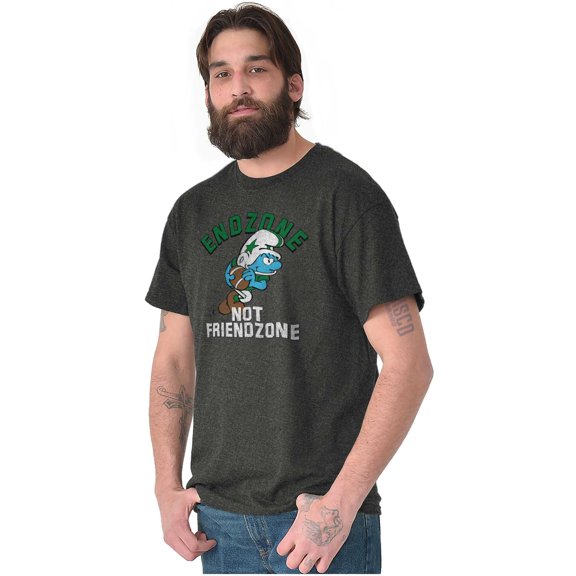 Smurfs Endzone not Friendzone Funny Men's Graphic T Shirt Tees Brisco Brands M