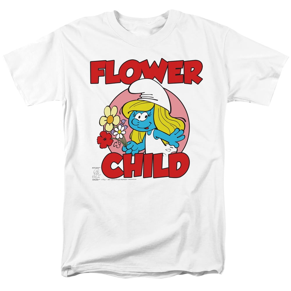 Smurfs Flower Child Unisex Adult T Shirt