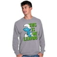 thumbnail image 1 of Smurfs Funny Attitude Don't Care Long Sleeve TShirt Men Women Brisco Brands S, 1 of 6